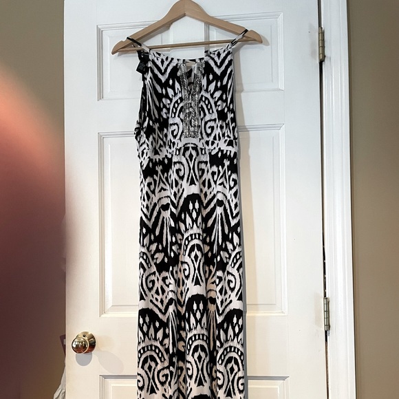 INC International Concepts | Dresses | Inc Maxi Dress With Silver Beading  Size Large | Poshmark